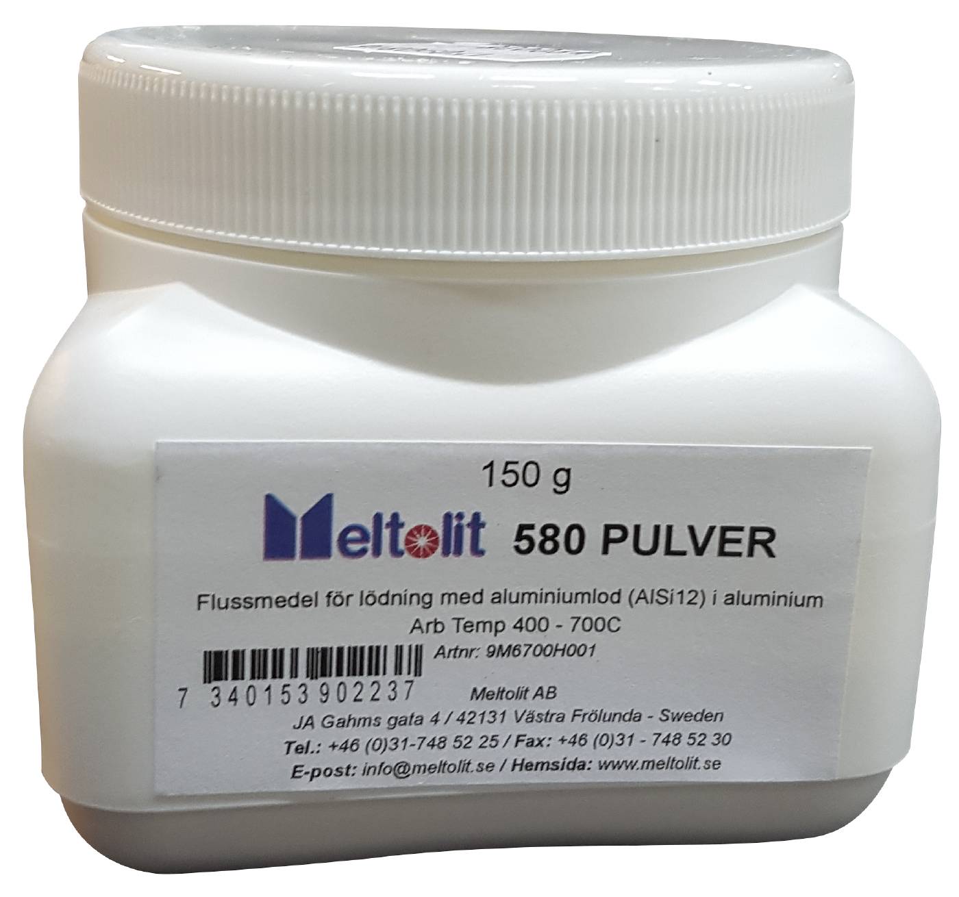 FLUSSMIDDEL 580 MELTOLIT ALUMINUM PULVER 150G Lunakatalogen